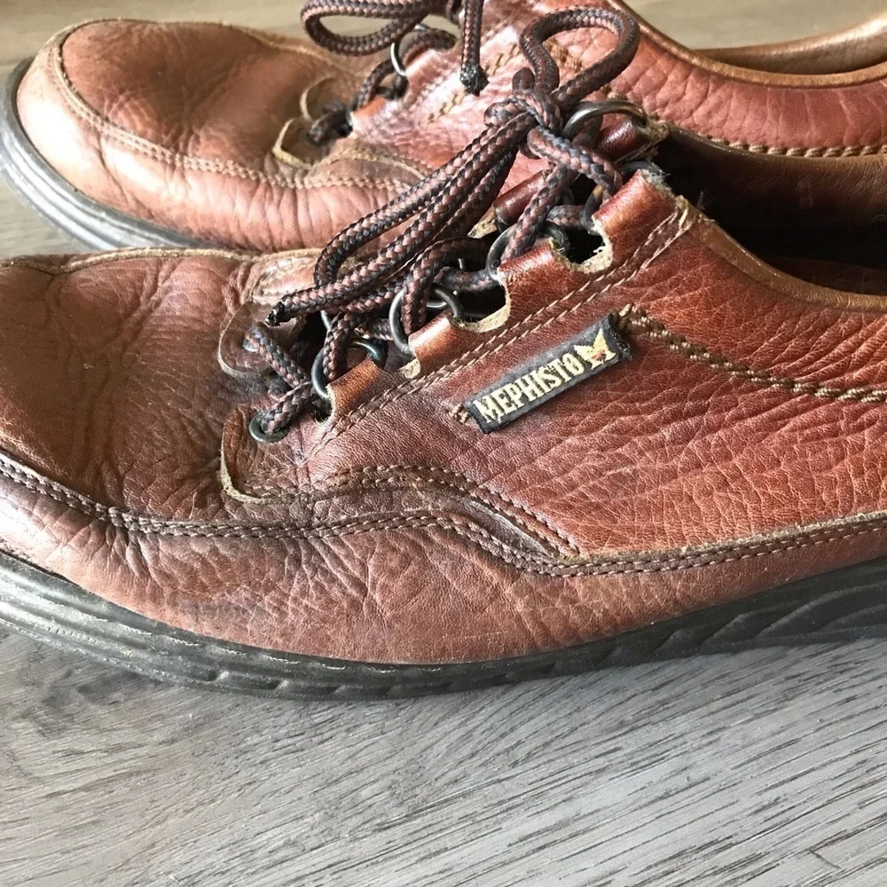 Mephisto Hike Desert Wild Leather Lace Up Oxfords in Chestnut Brown Men’s Sz. 11